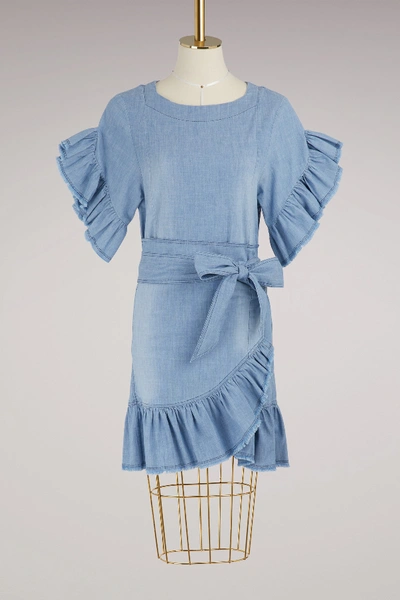 Shop Isabel Marant Étoile Cotton Lelicia Dress In Blue