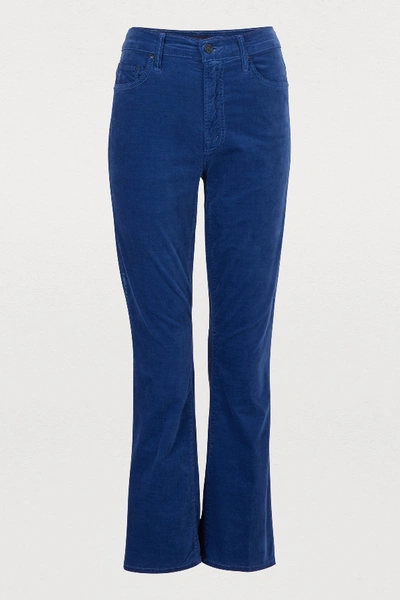 Shop Mother The Insider Mid-rise Straight-cut Jeans In True Blue