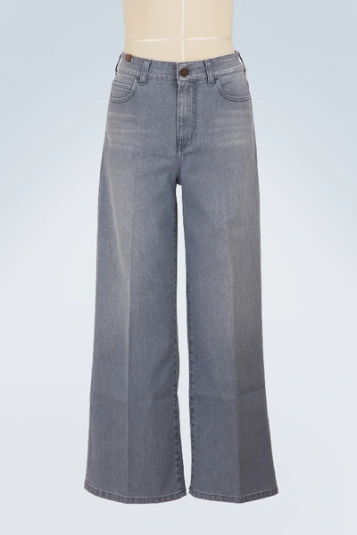 Shop Atelier Notify Silene Wide-leg Cropped Jeans In 148