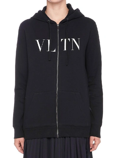 Shop Valentino Vltn Zip In Black