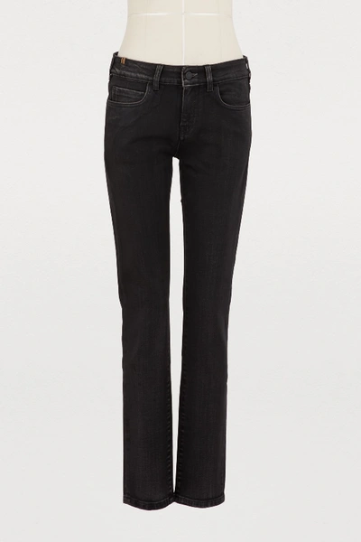 Shop Atelier Notify Bamboo Skinny Mid-rise Jeans In Vintage Black