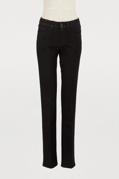 Shop Atelier Notify Nerium Straight High-rise Jeans In Black