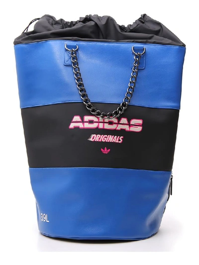 Shop Adidas Originals Adidas Large Bucket Backpack In Blue