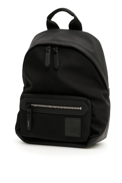 Shop Lanvin Eagle Nylon Backpack In Black