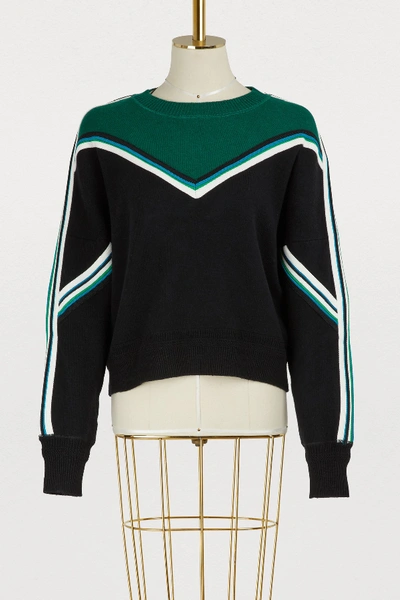 Shop Isabel Marant Étoile Kimo Cotton And Wool Sweater In Black