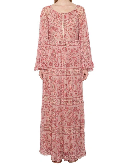 Shop Zimmermann Filigree Print Maxi Dress In Pink