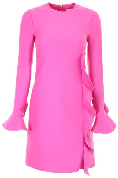 Shop Valentino Crepe Couture Dress In Pink