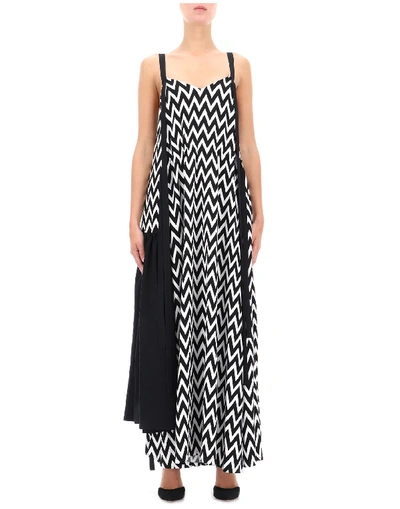 Shop Loewe Geometric Printed Long Dress In Multi