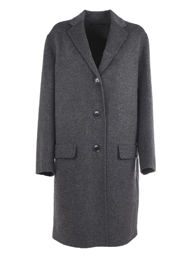 Shop Sofie D'hoore Sofie D`hoore Straight Fit Button Up Coat In Grey