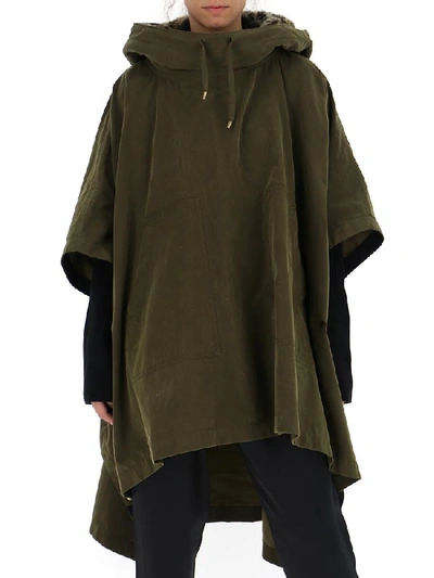 Shop Philosophy Di Lorenzo Serafini Hooded Poncho In Green