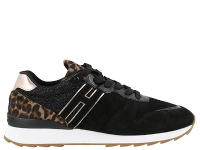 Shop Hogan R261 Leopard Print Sneakers In Multi