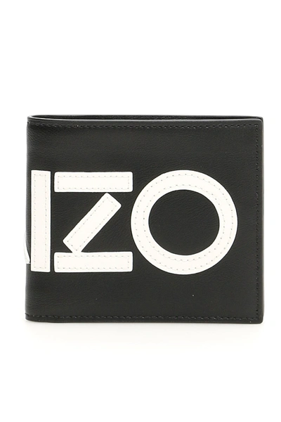 Shop Kenzo Logo Bifold Wallet In Black