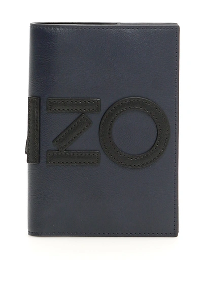 Shop Kenzo Logo Document Holder In Blue