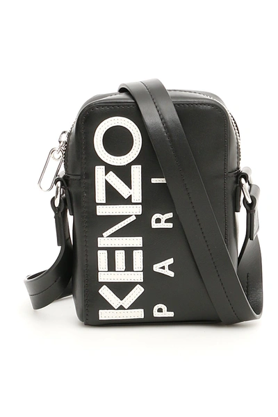 Shop Kenzo Logo Crossbody Bag In Black