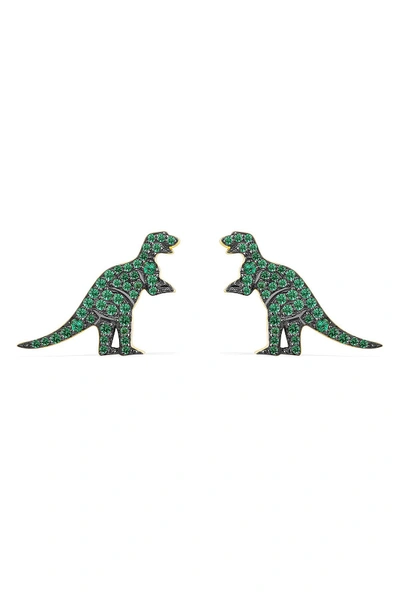 Shop Apm Rexy Earrings In Green