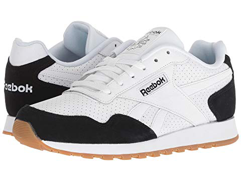 reebok black white gum