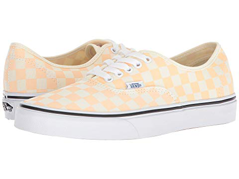 apricot vans checkerboard