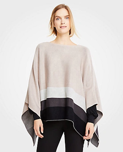 Shop Ann Taylor Tipped Cape In Chalky Rose