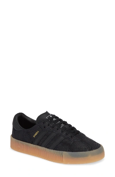 Adidas Originals Samba Rose Sneaker In Black/ Black/ Gum | ModeSens