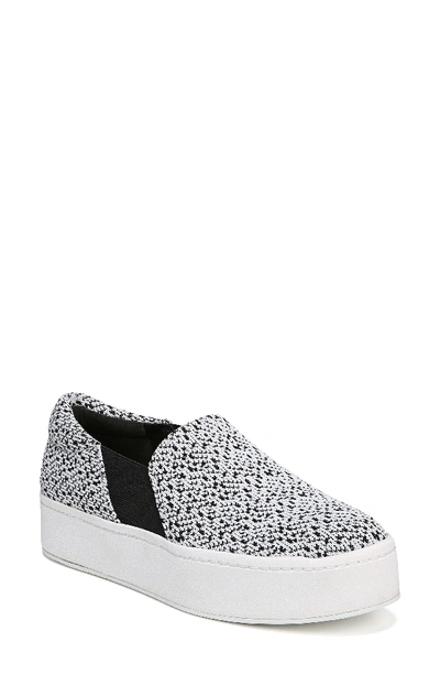 Shop Vince Warren Slip-on Sneaker In White/ Black
