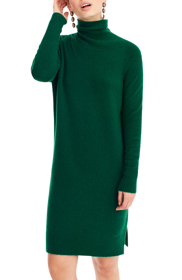 turtleneck dress in supersoft yarn