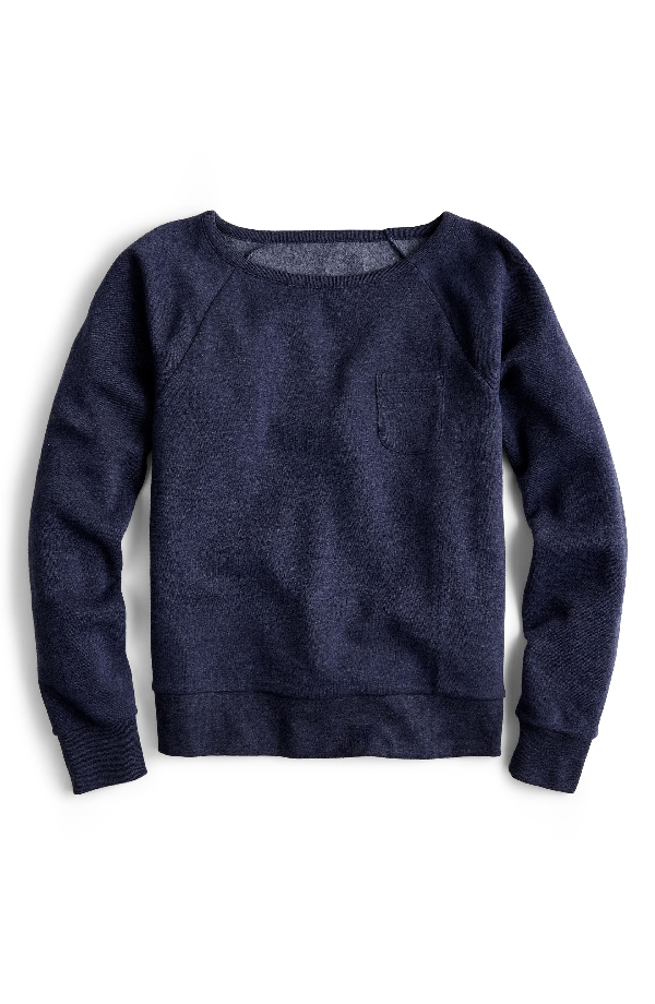 j crew pocket sweatshirt