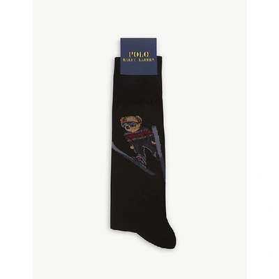 Polo Ralph Lauren Skiing Bear Socks In Black | ModeSens