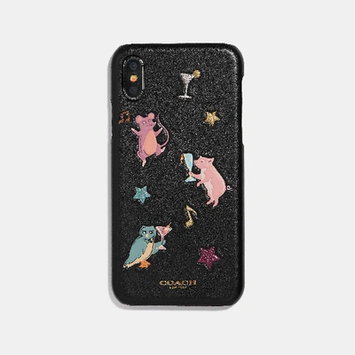 Shop Coach Iphone X/xs Case With Party Animals Print - Women's In Neutral
