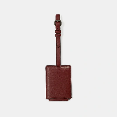 Shop Coach Luggage Tag In Red Currant