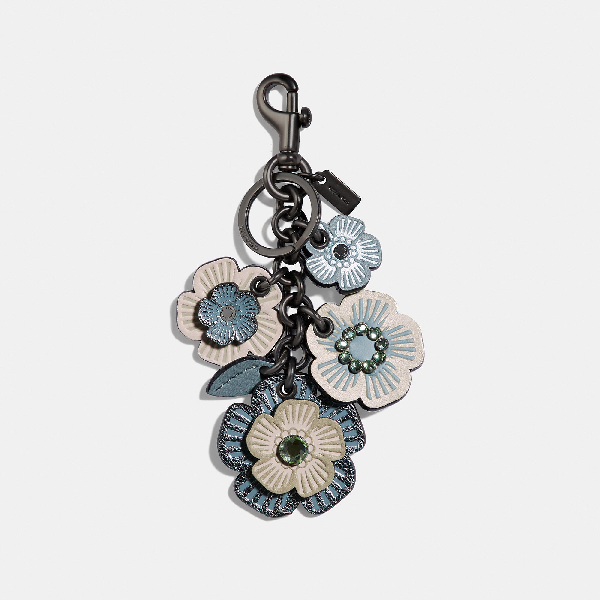 coach tea rose bag charm