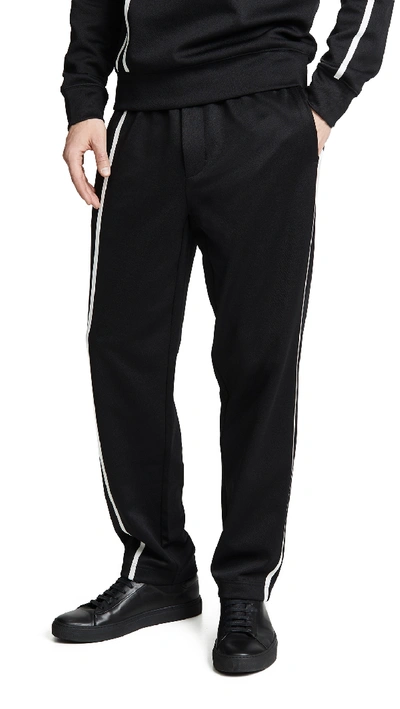 Men's Sport Striped Track Pants In Black
