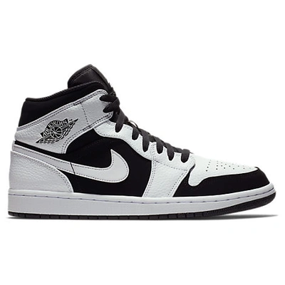 Shop Nike Men's Air Jordan 1 Mid Retro Basketball Shoes, White