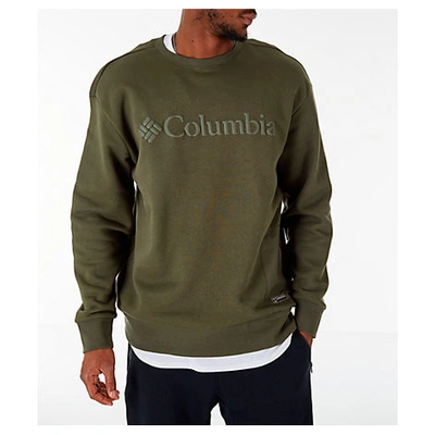 Shop Columbia Men's Bugasweat Crewneck Sweatshirt, Green