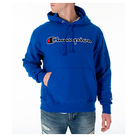 champion hoodie yellow and blue