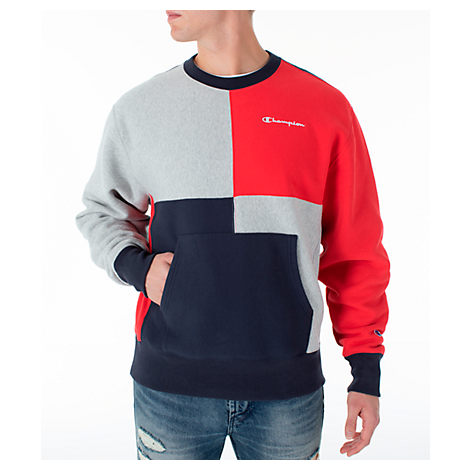 grey blue champion sweatshirt