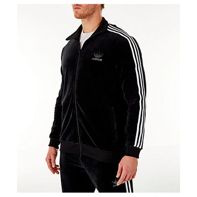 Adidas Originals Men's Originals Challenger Velour Track Jacket, Black In  Black/wht | ModeSens