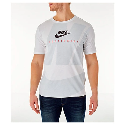 Shop Nike Men's Sportswear Oversized Logo T-shirt, White