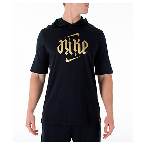 nike men's dry short sleeve hoodie
