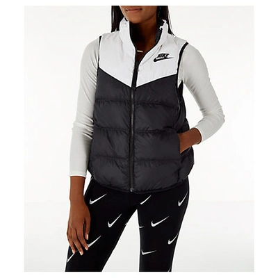 Nike Women's Sportswear Windrunner Reversible Sleeveless Down Vest In White  & Black | ModeSens