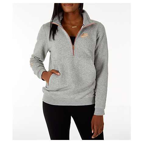 nike half zip sweater women's