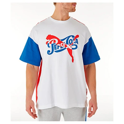 Puma Men's X Pepsi T-shirt, White/blue | ModeSens