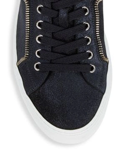 Shop Alessandro Dell'acqua Lace-up Leather Low-top Sneakers In Blue