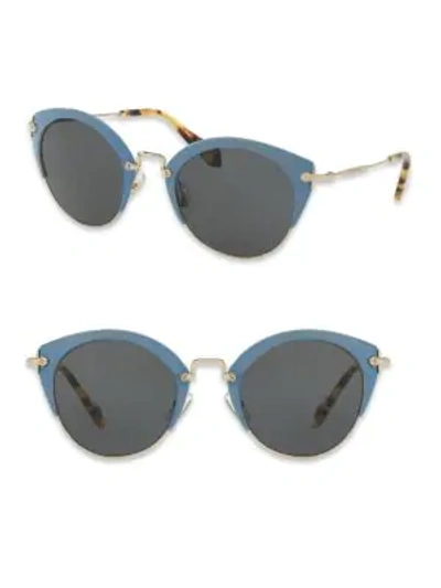 Shop Miu Miu 52mm Phantos Sunglasses In Gold