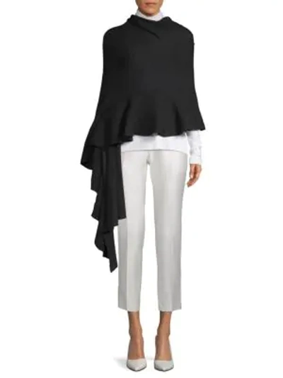 Portolano Ribbed Cashmere Wrap In Deep Navy
