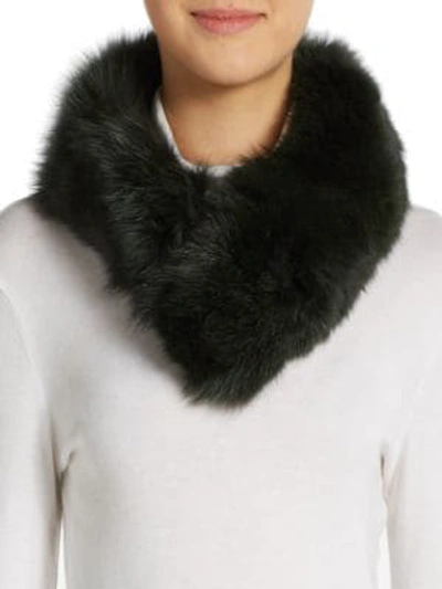 Shop Saks Fifth Avenue Fox Fur Convertible Headband-scarf In Black