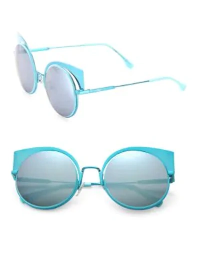 Shop Fendi 53mm Mirrored Cat Eye Sunglasses In Pink Gold