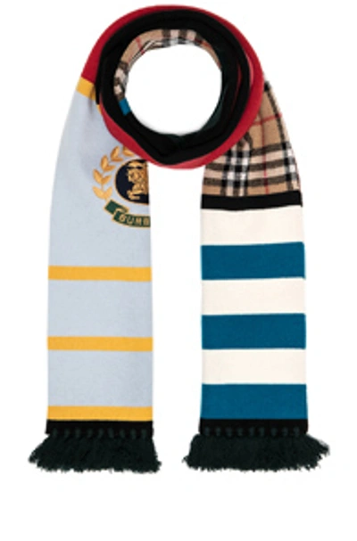 Shop Burberry Knit Scarf In Multi