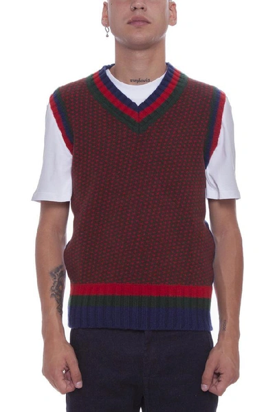 Shop Etro Contrast Sweater Vest In Multi