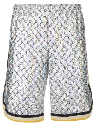 Shop Gucci Gg Laminated Basketball Shorts In Multi