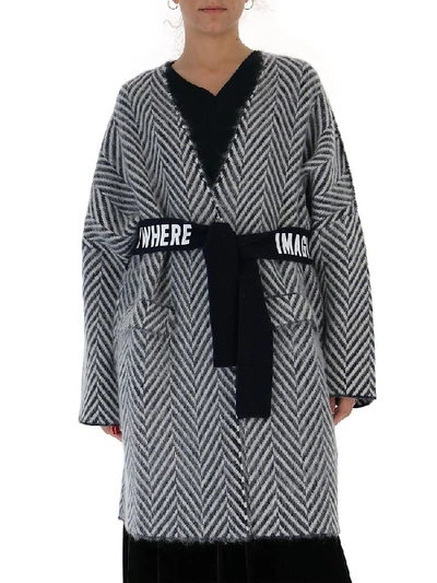 Shop Golden Goose Deluxe Brand Belted Wrap Coat In Grey